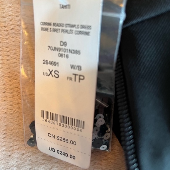 New With Tags Bebe Sequin Beaded strapless Mini XS/S - Picture 5 of 5